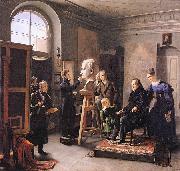 Carl Christian Vogel von Vogelstein Ludwig Tieck sitting to the Portrait Sculptor David dAngers Sweden oil painting artist